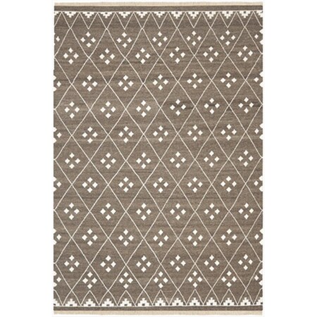 Safavieh 4 x 6 ft. Small Rectangle Casual Natural Kilim Brown and Ivory Accent Rug NKM316A-4